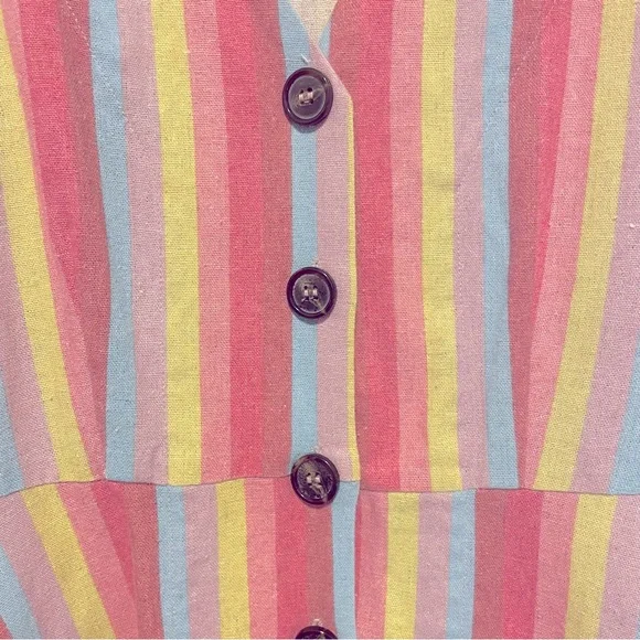 Colorful striped linen dress - Picture 8 of 8